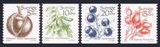 Sweden 1430-1433,MNH.Michel 1219-1222. Fruit 1983.Horse chestnut,Nowray maple,