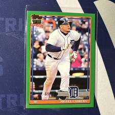2026 Topps Series 1 Miguel Cabrera Green Parallel 1991 Topps T91-47 Tigers 69/99