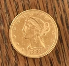 Photo of a 1883-P Liberty Half Eagle from an eBay listing that sold on Jun 13, 2026