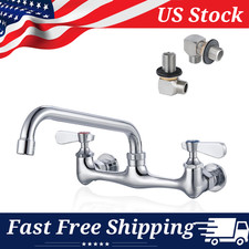 Leak-Free Commercial Sink Faucet 8" Center 8" Spread Swivel Spout