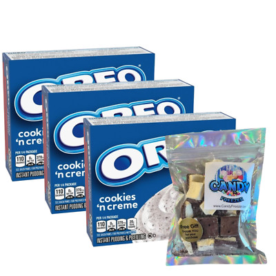 Jell-O Pudding 4.2oz Box (3-Pack)  1oz Freeze-Dried Ice Cream Bites (Oreo)