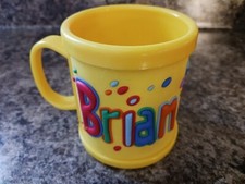 Name: BRIAN - NEW Personalized Childs Kids Mug Cup Plastic 3D 10oz. - John Hinde