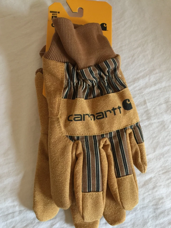 NUEVO CON ETIQUETAS Guantes Carhartt Duck Gamuza Sintética Tejidos Grandes L Marrón GW0551-M A551 Foto 3 de 4