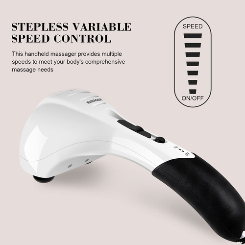 Handheld Neck Back Massager - Double Head Electric Full Body Massager - Deep Tis - Bild 4 von 9