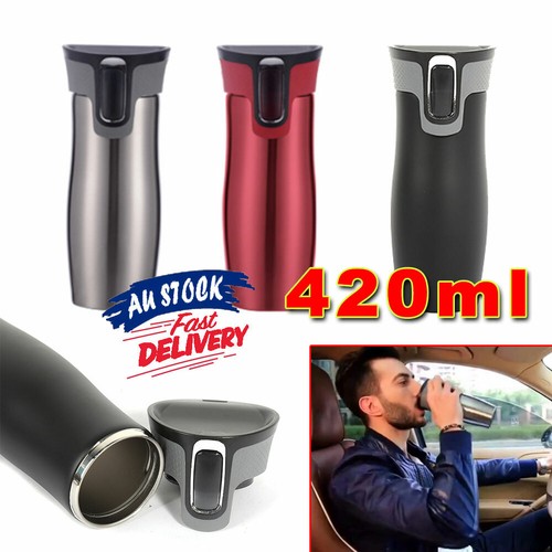 420ML Insulated Mugs Travel Mug Autoseal Flask Keep a Cup Coffee - Bild 1 von 24