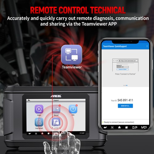 ANCEL MT500 Motorcycle All System OBD2 Scanner Diagnostic Scan Tool ABS TPMS Oil - Picture 6 of 8
