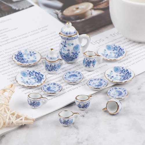 15x 1:12 Dollhouse Miniature Vaisselle Porcelaine Tasse À Thé En Cérami -mx - Photo 10/12