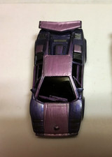 CUSTOM TYCO Lamborghini Countach Metallic 2-Tone "LILAC" - HO Slot Car Body