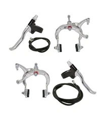 ALTALINE 1000A CHROME BICYCLE CRUISER/VINTAGE ROAD ALLOY BRAKES FRONT & REAR SET