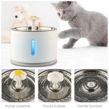 Pet Electric Water Fountain Auto Drinking Bowl Dog Cat Water Dispenser or Filter