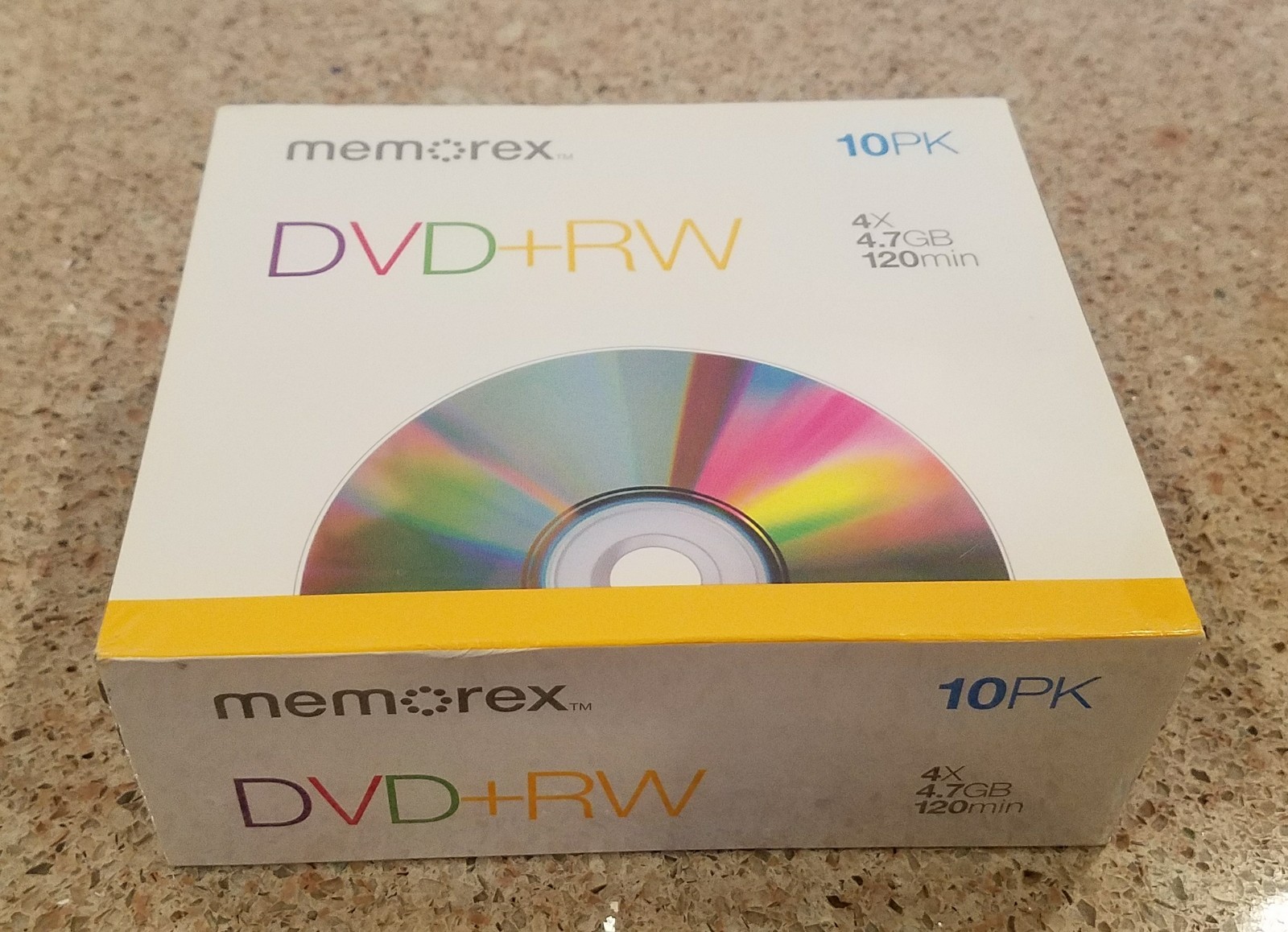 Memorex Dvd+rw Rewritable Disks 10 Pack 120 Min., 4.7 Gb Each, NEW