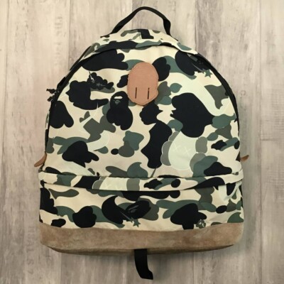 KAWS BAPE Bendy 1st camo yellow Backpack a bathing ape NIGO | eBay