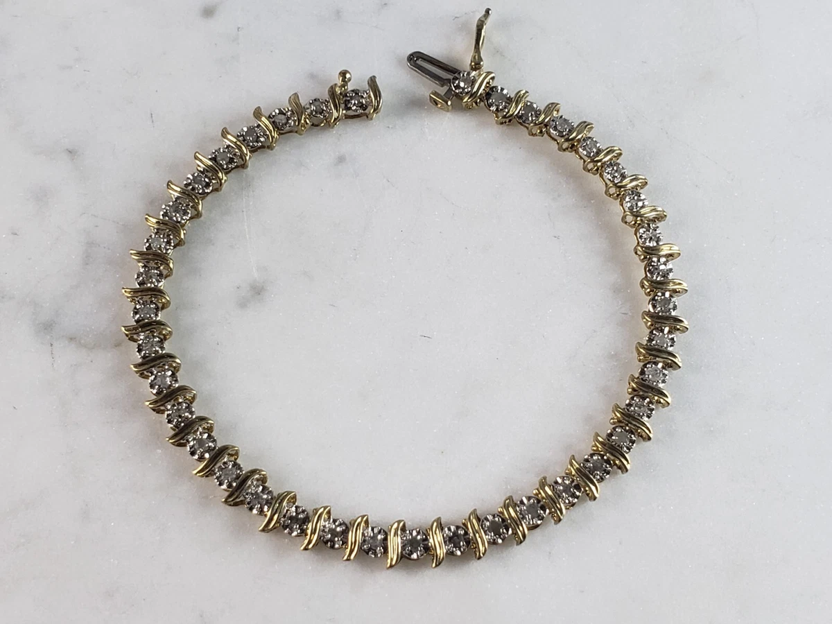 Used diamond shop tennis bracelet ebay