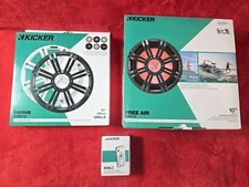 Kicker 10" Marine Subwoofer - LED Grille - Remote | KMF10 - KMG10 - KMLC | NEW