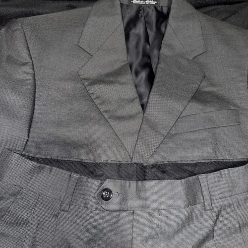 Chaps S and K Famous Brands 2 Piece Suit Wool 30w Dark Gray Suit With Pants - Picture 5 of 7