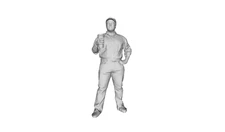 Printle O Homme 2334T--Man Holding a Coffee Cup Figure for Dioramas Train Sets