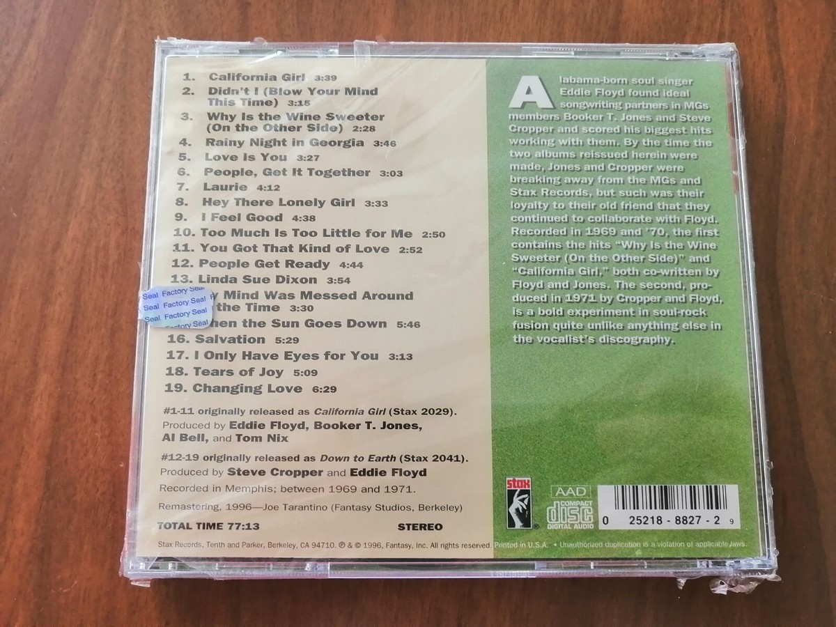 California Girl/Down to Earth by Eddie Floyd (CD, Mar-1996 California Girl/Down to Earth by Eddie Floyd (CD, Mar-1996