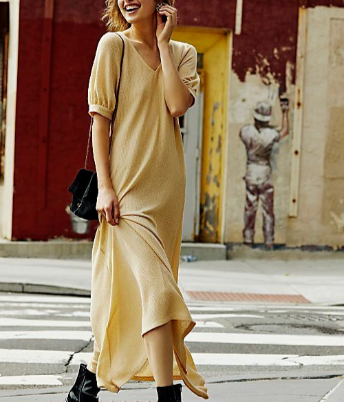 Free People NWT Size Small Beautiful Soft Knit Midi Dress New