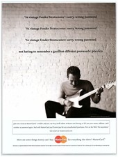 2000 MasterCard Print Ad, '56 Vintage Fender Stratocaster Guitar Player Password