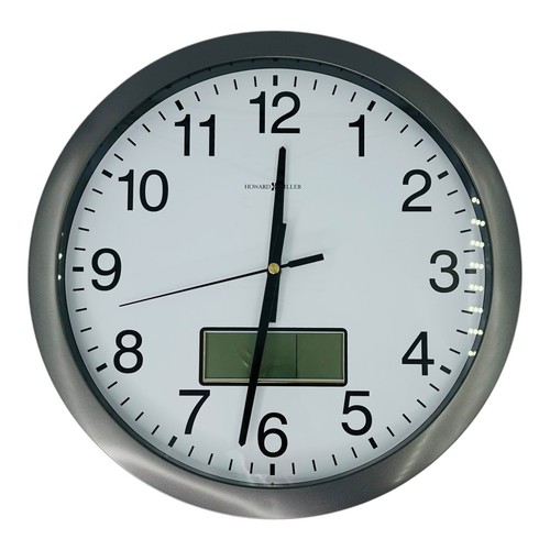 Howard Miller Wall Clock 14" Diameter Chronicle Metallic Gray, 625-195 *Read*