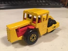 VINTAGE MATCHBOX #12 BOMAG ROAD ROLLER MARKED LESNEY ENGLAND YELLOW W/RED INT
