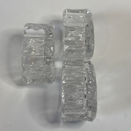 Vintage Glass Open Salts Oval Clear Set Of 3 - Picture 10 of 14