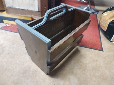 Mission Magazine Rack Antique Mission Style Diamond Slat Wood Magazine Rack Holder Basket | eBay