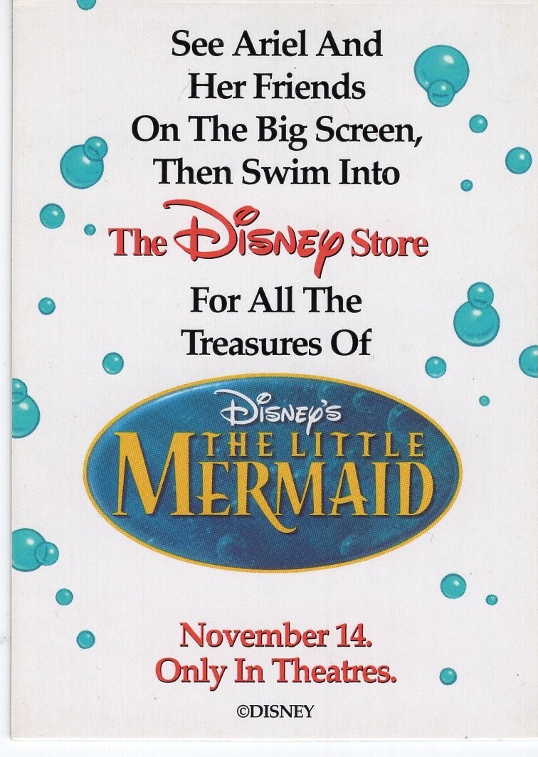 Little Mermaid Disney LENTICULAR 3-D Ariel Promo unused RARE | eBay