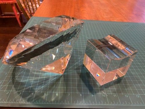200mm Huge Clear Crystal Diamond Paperweight Wedding Centerpieces Gifts - Picture 13 of 24
