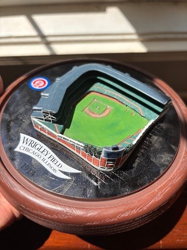 Vintage Chicago Cubs HOF Ernie Banks Signed Mini Wrigley Field Replica With COA - Picture 6 of 10