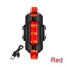 2218 Bike Light Set USB Rechargeable Front Light with Taillight Easy to Install 