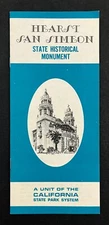 1974 Hearst San Simeon Bay State Historic Monument CA Vintage Travel Brochure