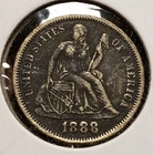 1888 10c Seated Liberty Silver Dime - XF/AU - Value Coin - SKU-T3334