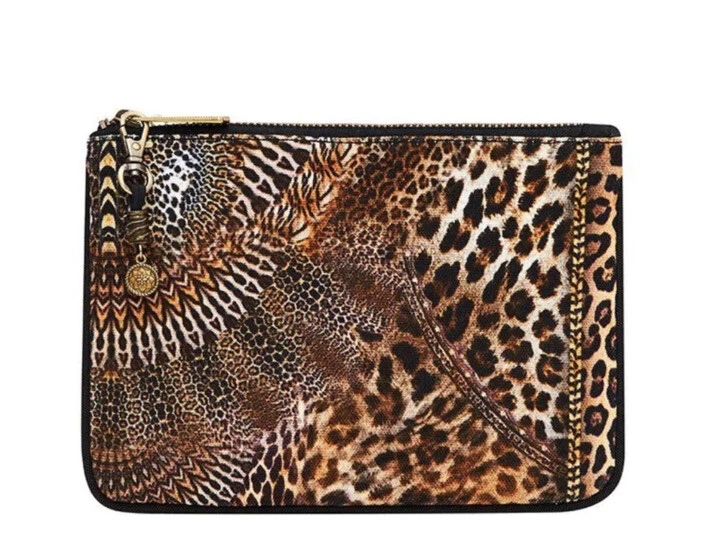 Sac top pochette leopard