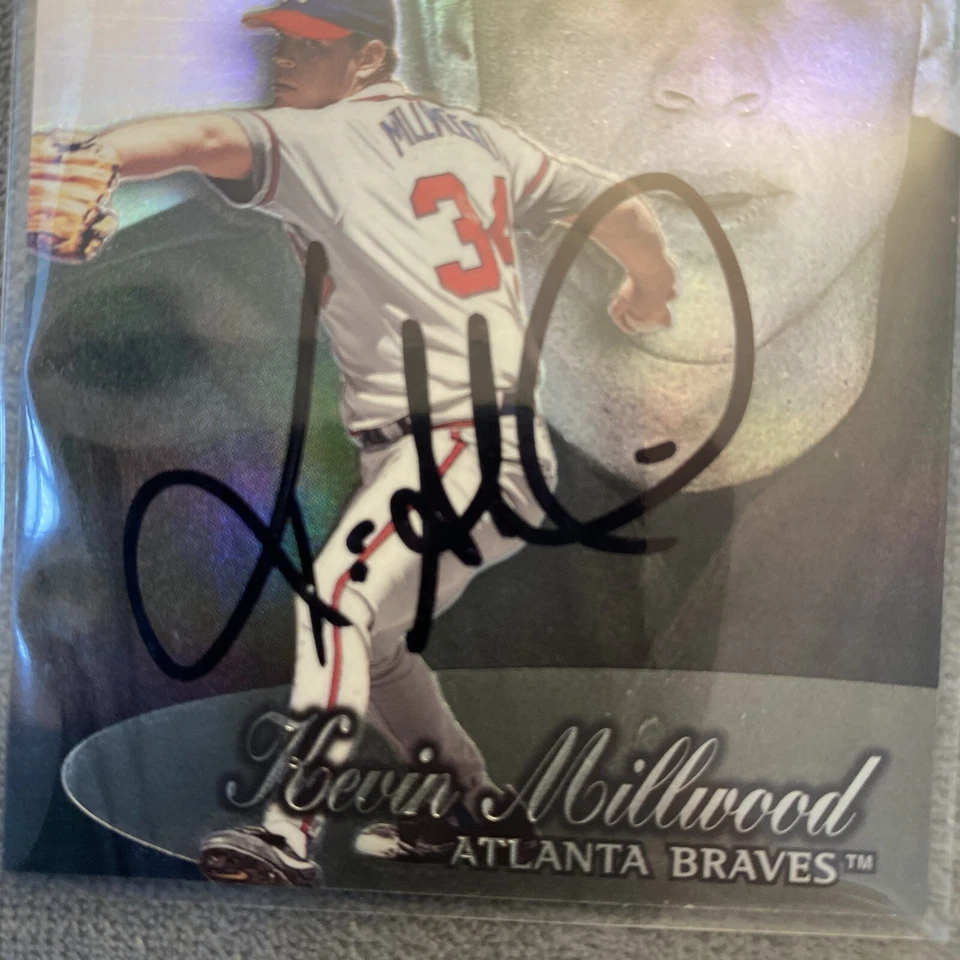 Kevin Millwood 1995 Fleer Flair Showcase Power Authentic Autograph - Изображение 2 из 4