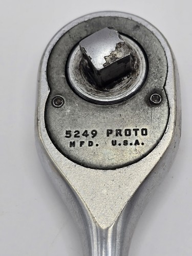 PROTO RATSCHE No.5249 3/8"DR. MADE IN USA VINTAGE - Bild 2 von 4