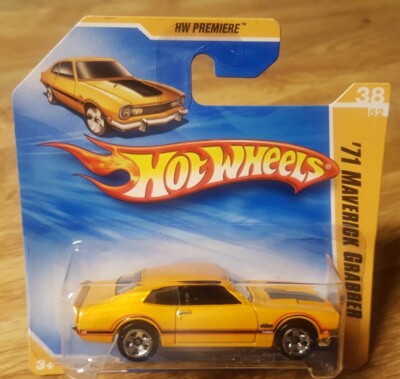 Hot Wheels '71 Ford Maverick Grabber Yellow 1:64 HW Premiere 2010 New SHORT  CARD