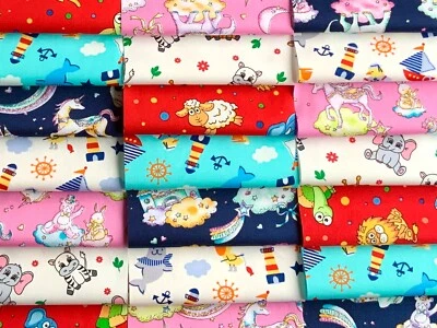 ROSE AND HUBBLE FABRICS Fabric patchwork squares 30 x 5” (12.5cm) cotton quilting novelty charm pack Z52