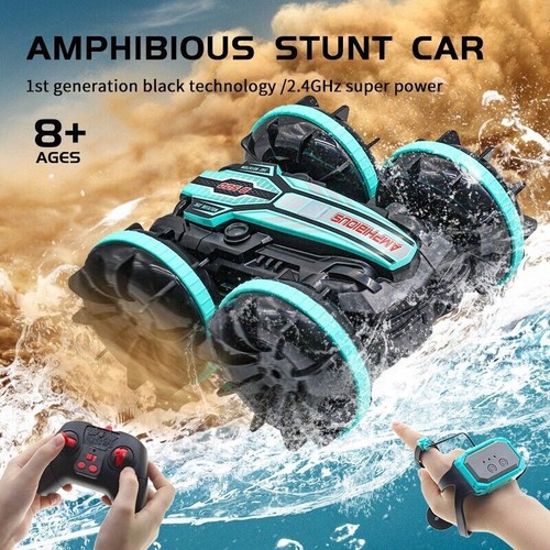 RC Stunt Car Amphibious Double-Sided Flip Remote Control Outdoor Toy - Picture 2 of 16