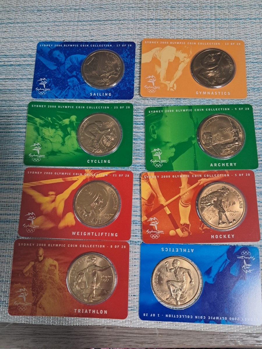 (希少)SYDNEY2000OLYMPIC.COIN(未使用) Lot of 8 (Partial Set) of 2000 Sydney Olympic Coin