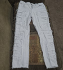 Teens White Solid Jeans Pants Ruffle Detail Cotton Elastane Machine Wash XL — photo 1