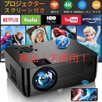 Roconia 2024 WiFi 6 Full HD HDMI USB Heimkino Projektor 100 Zoll Leinwand