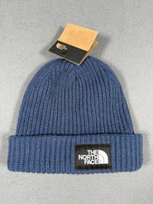 The North Face Salty Dog Knit Cuffed Beanie Hat Blue NWT. 0045