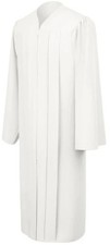 Matte White High School/Bachelor Graduation Gown