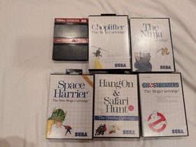 Sega Master System Power Base with Controller Light Phaser & 7 Games Tested