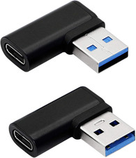 90 Degree USB C to USB a Adapter, Right Angle  Left Angle USB a 3.0 Male to USB
