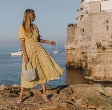Spell & The Gypsy x Lisa Danielle Ditsy Yellow Midi Dress Size XXL
