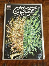 💀🔥 Ghost Rider FULL COLOR SKETCH by Josh C. Lyman Remark ORIGINAL ART w/ COA