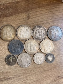 Lot pièces Argent Hercule Turin francs….