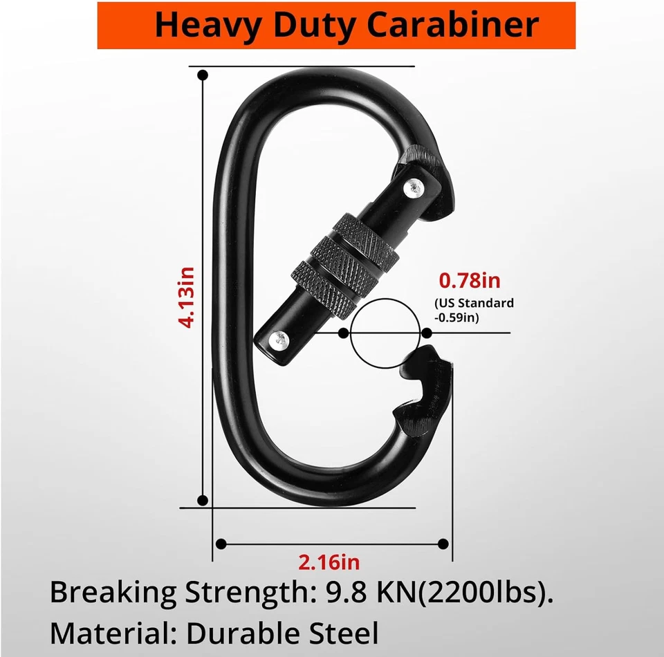 Tree Stand Hunting Harness - Climbing Strap Treestand Belt with Adjustable Hook - Image 3 of 4